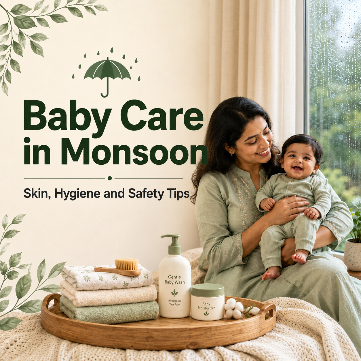 Baby Care in Monsoon: Skin, Hygiene and Safety Tips