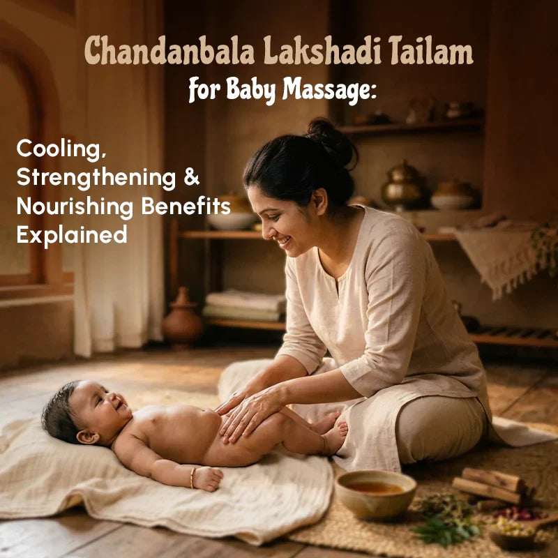 Chandanbala Lakshadi Tailam for Baby Massage: Cooling, Strengthening & Nourishing Benefits Explained