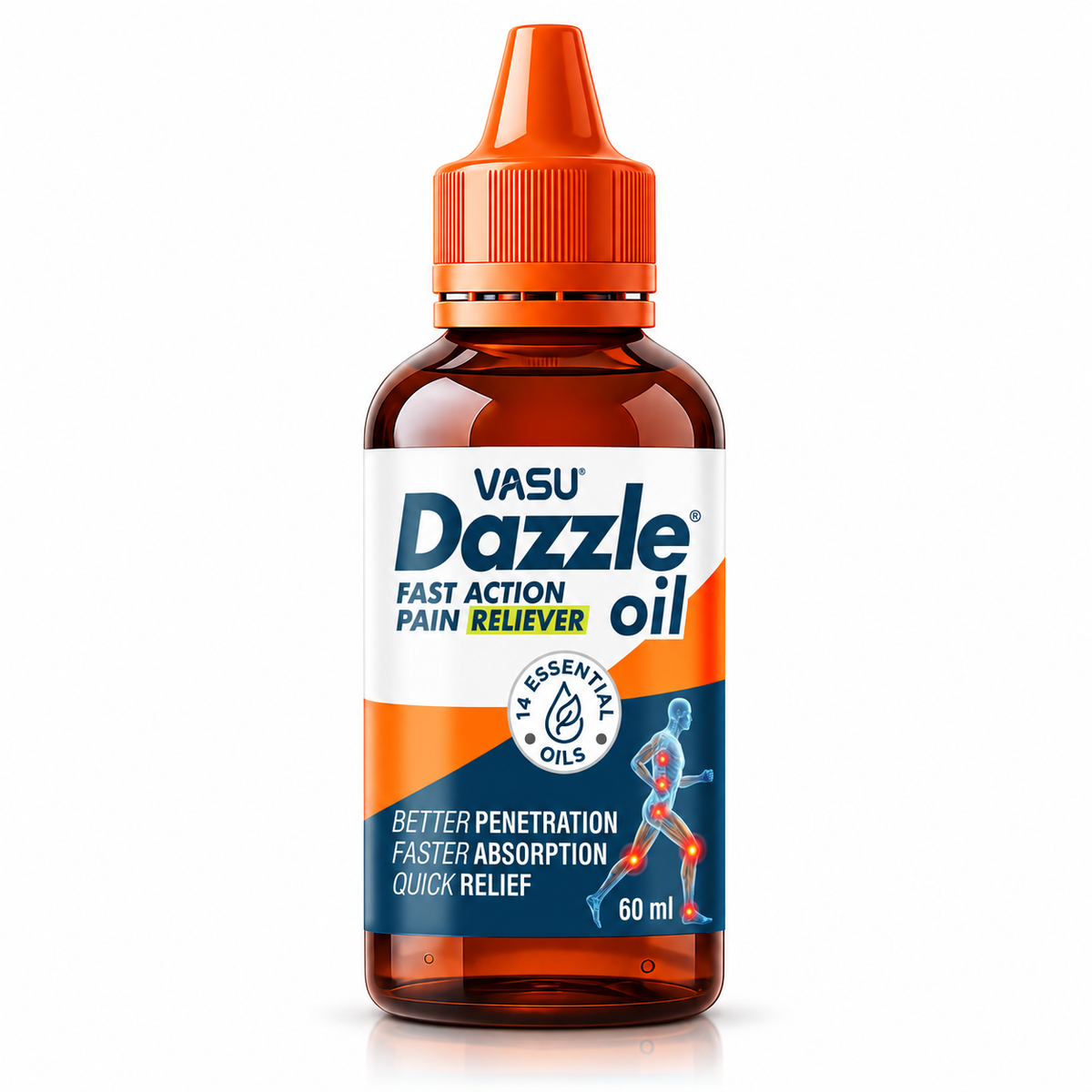 Vasu Dazzle Oil for Pain Relief - 60ml (Pack of 2)