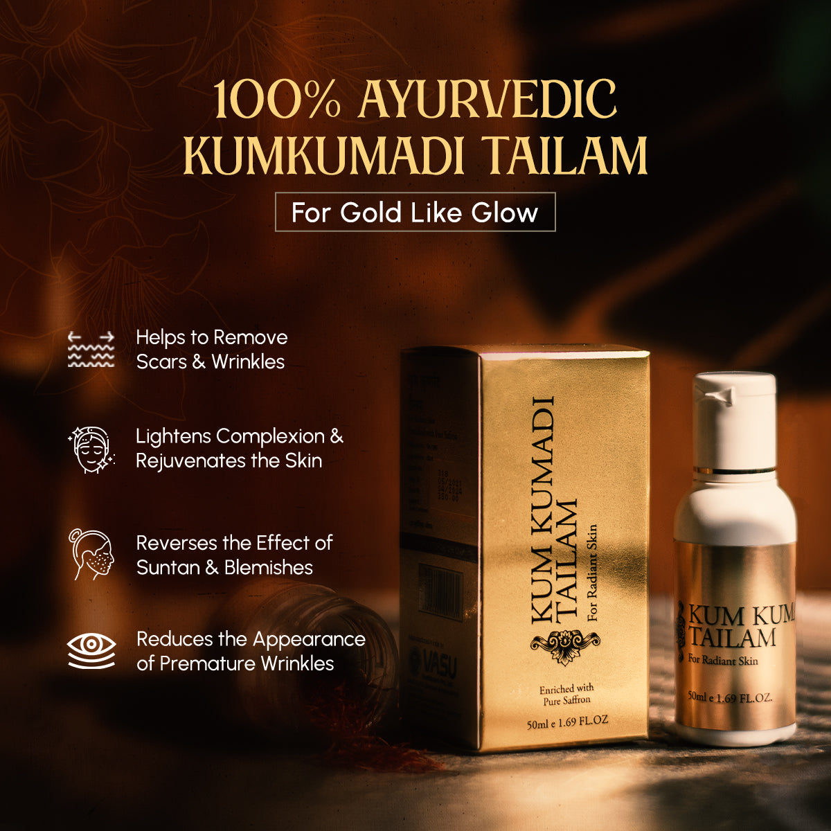 Vasu Kumkumadi Tailam with Aloe Vera Gel