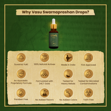 Load image into Gallery viewer, Vasu Swarnaprashan for Kids 30ml + Vasu Facial Beauty Oil 25ml - Combo Pack
