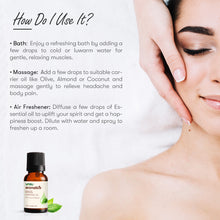 Load image into Gallery viewer, Vasu Aromatics Combo of Basil, Peppermint, Lemon, Lemongrass Essential Oil - 100% Pure & Natural - Air Freshener - For a Refreshing & Relaxing Bathing Experience