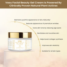 Load image into Gallery viewer, Vasu Facial Beauty Gel Cream - Enriched with Kumkumadi Tailam - Age Revitalizing - Reduce Hyperpigmentation &amp; Age Spots - Novel Gelling Technology - Specially Formulated For Oily &amp; Acne-prone Skin
