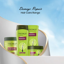 Load image into Gallery viewer, Trichup Keratin Shampoo, Hair Mask &amp; Hair Cream - Fortified with Keratin Protein - Hair Spa at Home Kit For Intense Damaged Hair Repair - Rebuild the Strength &amp; Reduce Breakage of Your Hair
