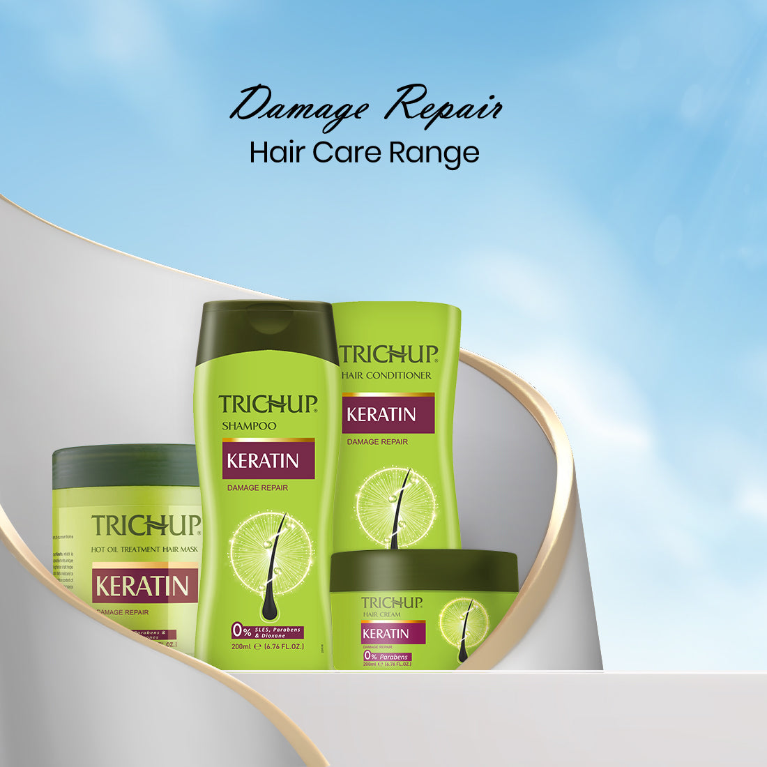 Trichup Keratin Hair Shampoo - 200ml (Pack of 2)