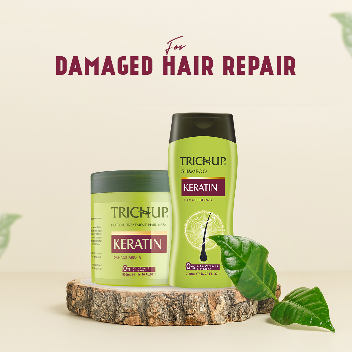 Trichup Keratin Hair Shampoo & Mask Combo