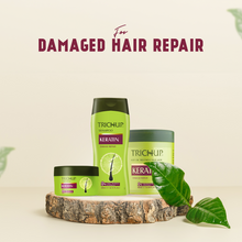 Load image into Gallery viewer, Trichup Keratin Shampoo, Hair Mask & Hair Cream - Fortified with Keratin Protein - Hair Spa at Home Kit For Intense Damaged Hair Repair - Rebuild the Strength & Reduce Breakage of Your Hair