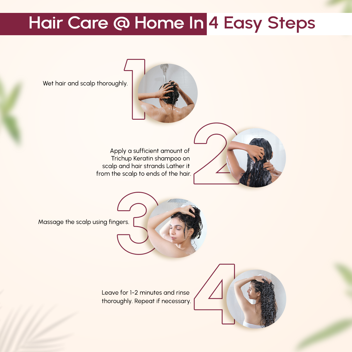 Trichup Keratin Hair Shampoo, Conditioner & Cream Combo