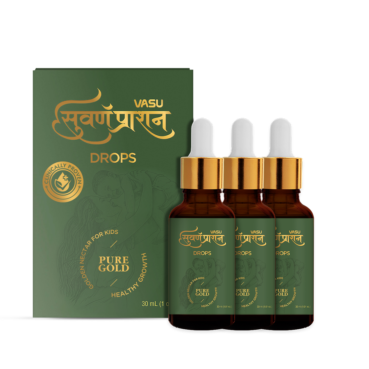 VASU Swarnaprashan Drop For Kids (Pack of 3 x 30ml)