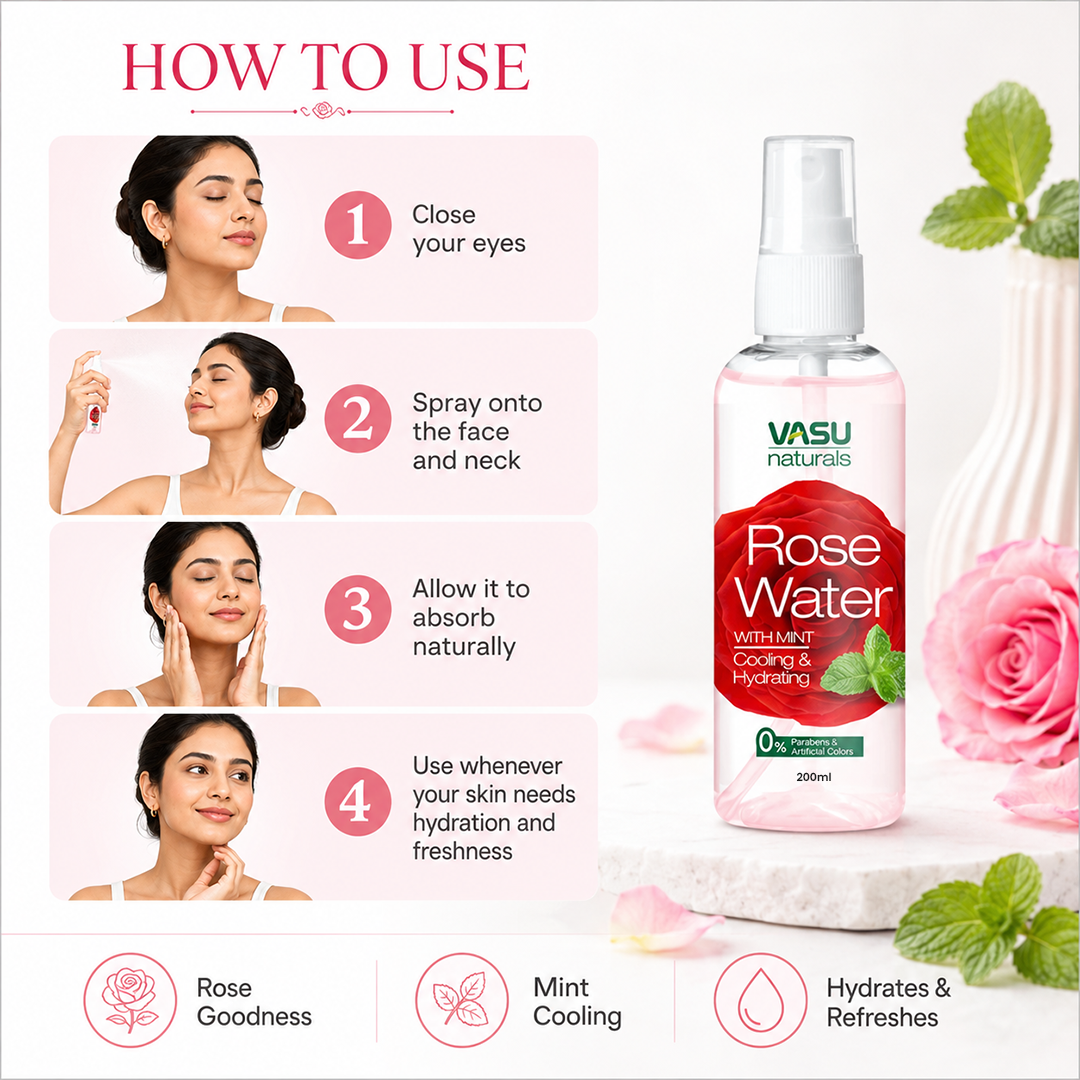 Vasu Naturals Rose Water - 200ml