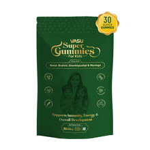 Load image into Gallery viewer, Vasu Super Gummies For Kids – Supports Immunity, Energy & Overall Development – Natural Strawberry (30 Gummies) – Made with Kesar, Moringa, Brahmi & Shankhpushpi