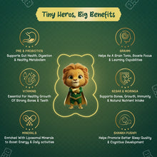 Load image into Gallery viewer, VASU Immunity Booster Pack for Kids – Swarnaprashan Drops with Pure Gold (30ml) & Super Gummies for Kids (30 Gummies) | Supports Immunity, Growth & Digestive Health