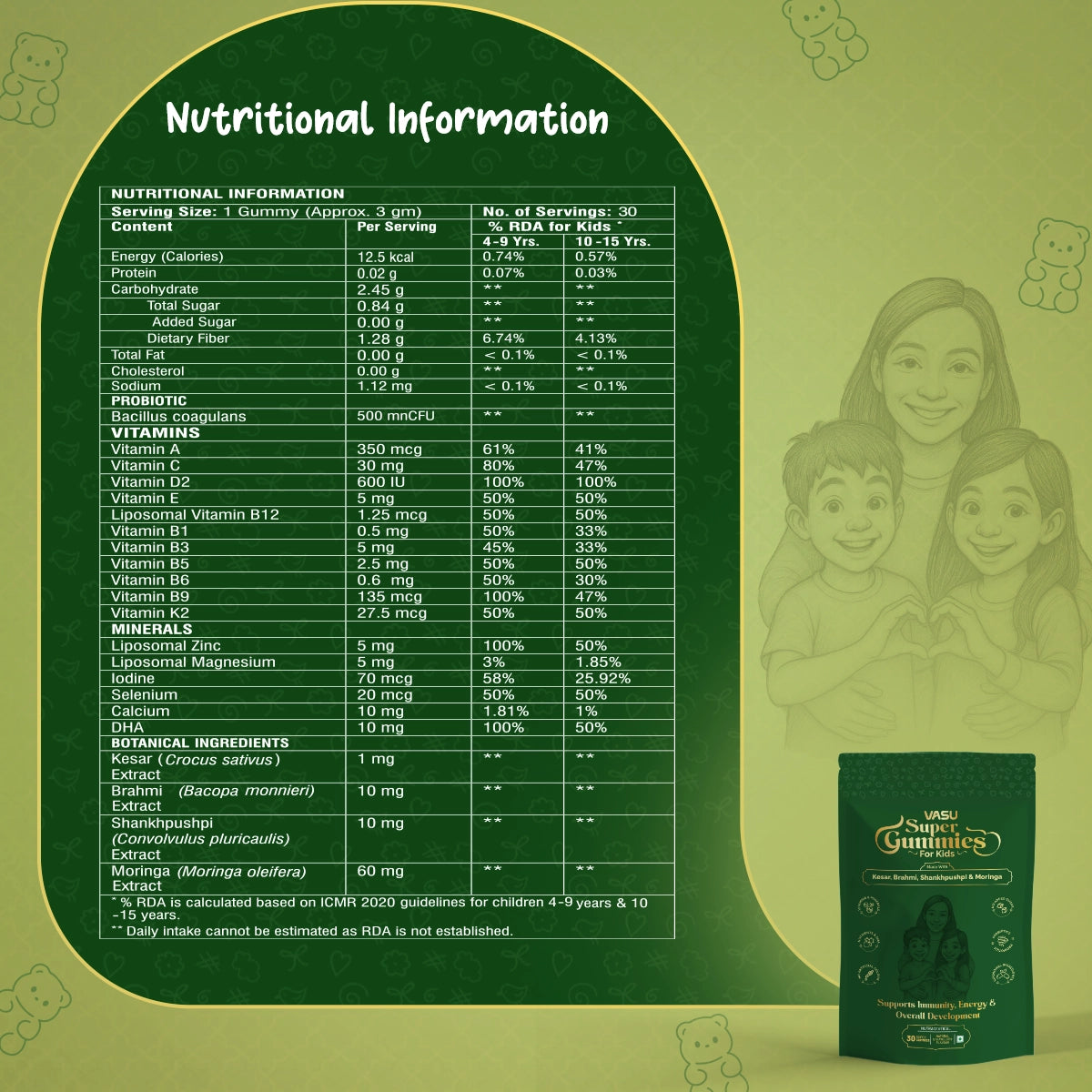 Vasu Super Gummies For Kids (30 Gummies)