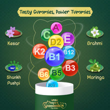 Load image into Gallery viewer, Vasu Super Gummies For Kids – Supports Immunity, Energy & Overall Development – Natural Strawberry (60 Gummies) – Made with Kesar, Moringa, Brahmi & Shankhpushpi