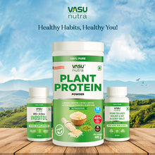Load image into Gallery viewer, Vasu Nutra 100% Pure Plant Protein Powder For Men &amp; Women 400g - Brown Rice &amp; Pea Protein - Daily Protein Supplement - 18 Essential Amino Acids &amp; 4 Rejuvenating Herbs - Minty Chocolate Flavor
