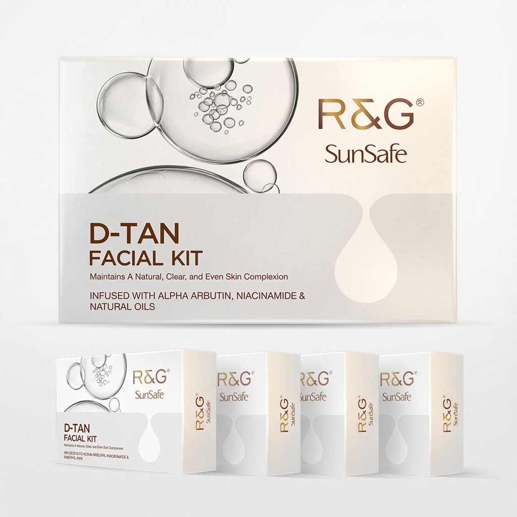 R&G SunSafe D-TAN Facial Kit (Pack of 4 x 40ml)