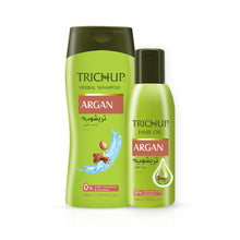 Load image into Gallery viewer, Trichup Argan Oil &amp; Shampoo Kit - Blends with Moroccan Argan Oil - Helps Reduce Frizz From Your Hair &amp; Boosts Shine - Gives Silky, Soft &amp; Manageable Hair - VasuStore
