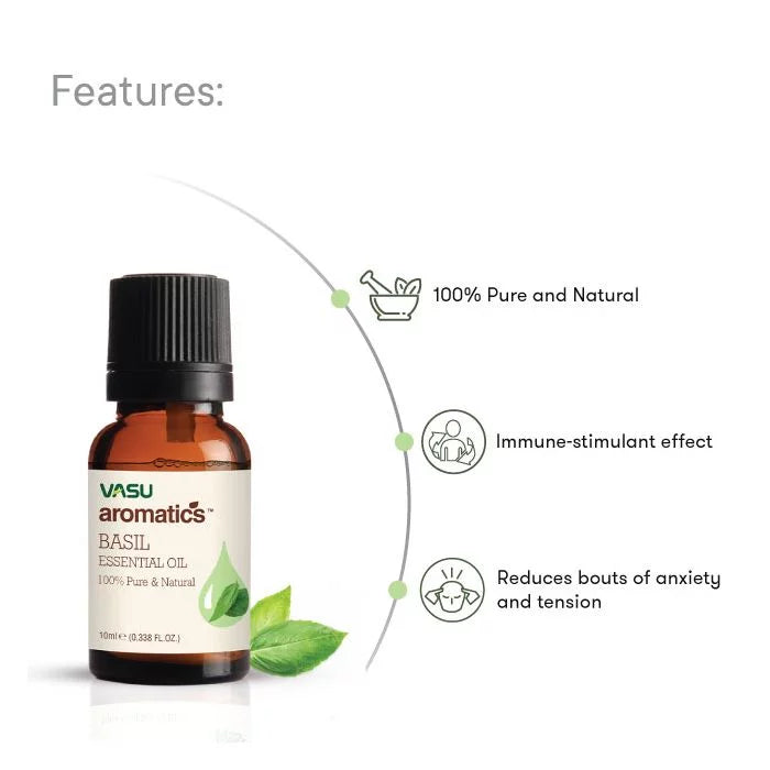 Vasu Aromatics Basil Essential Oil - VasuStore