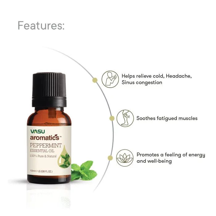 Vasu Aromatics Peppermint Essential Oil - VasuStore