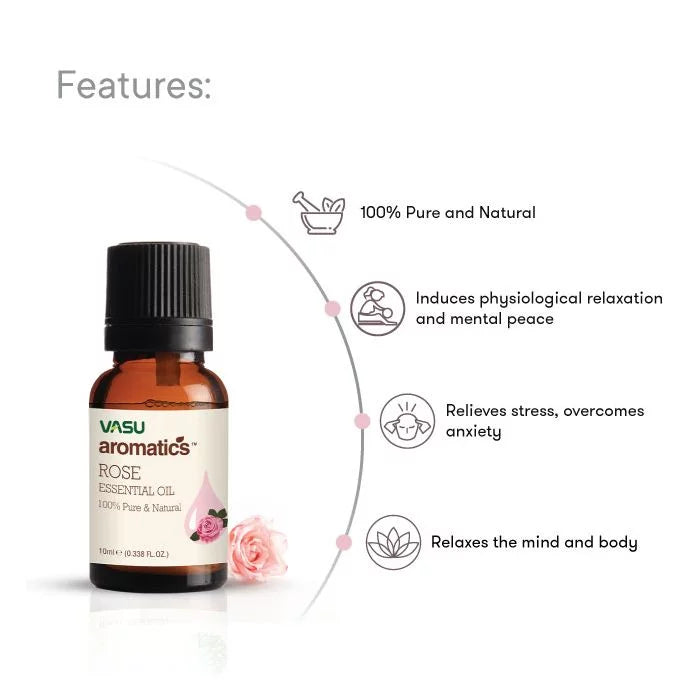 Vasu Aromatics Rose Essential Oil - VasuStore