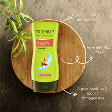 Load image into Gallery viewer, Trichup Argan Shampoo, Conditioner &amp; Cream - Enriched with Moroccan Argan Oil - Reduce Frizziness, Soften Rough &amp; Dry Hair - Get Stylish Hair Throughout the Day - VasuStore
