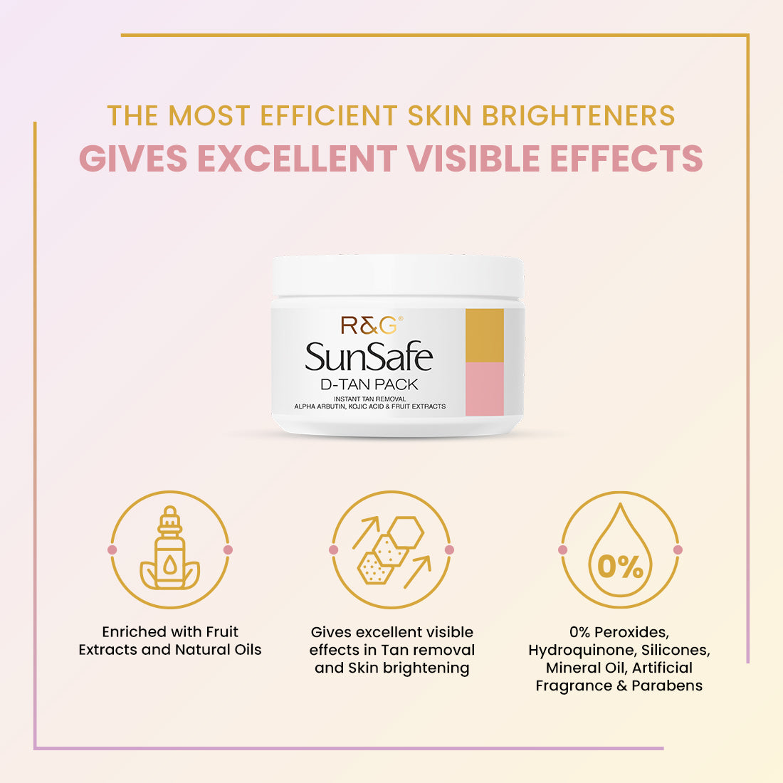 R&G SunSafe SPF 50 Sunscreen & D-Tan Pack Combo