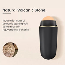 Load image into Gallery viewer, Volcanic Stone Oil Absorbing Roller For Face - Facial Oil Control Tool For Skincare - Reusable Oil Control Roller Makeup Friendly Volcanic Roller - Black
