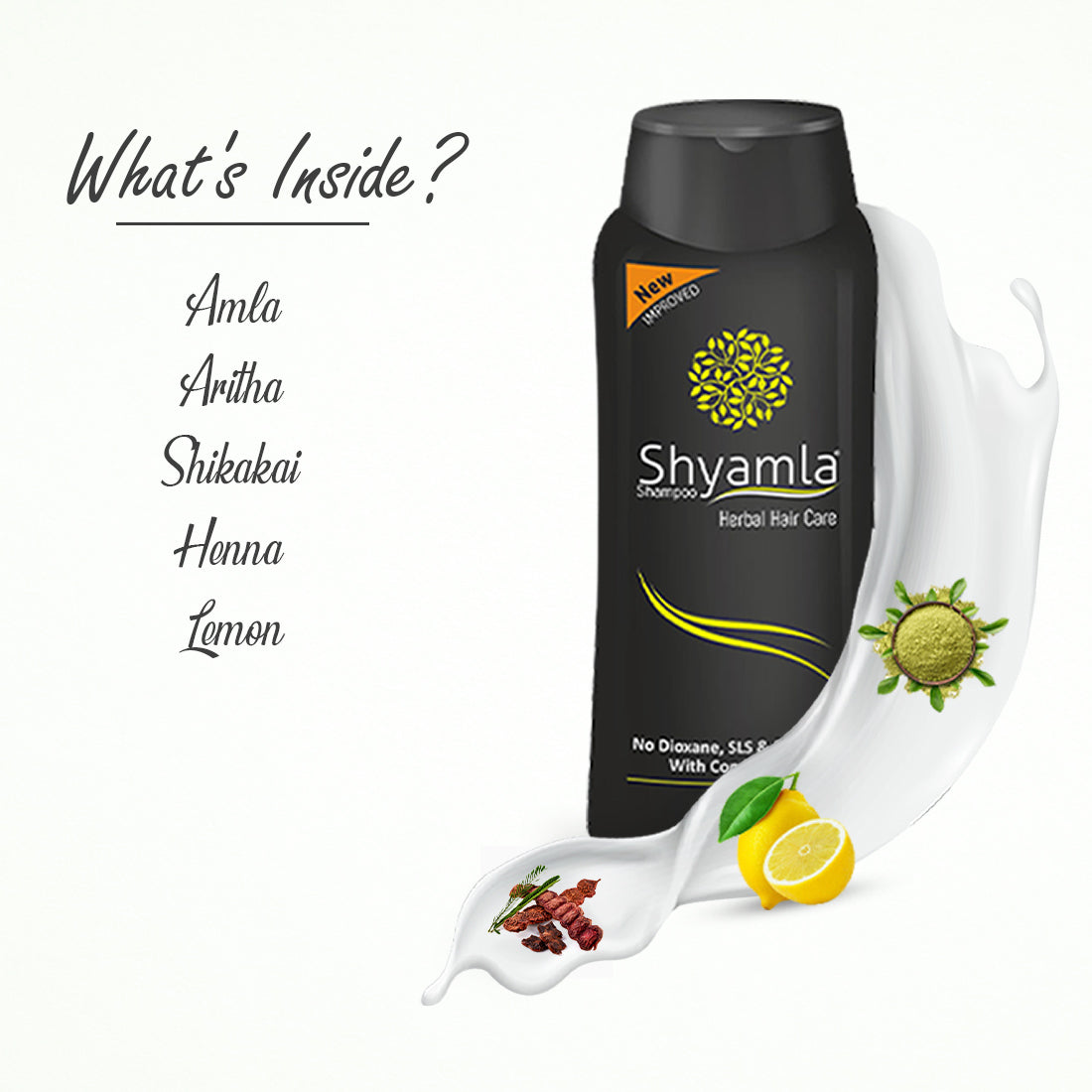 Shyamla Shampoo & Oil for Herbal Hair Care - Provides Essential Nutrients to Your Hair - Prevents Hair Fall, Reduces Split Ends & Improves Overall Hair Health - VasuStore