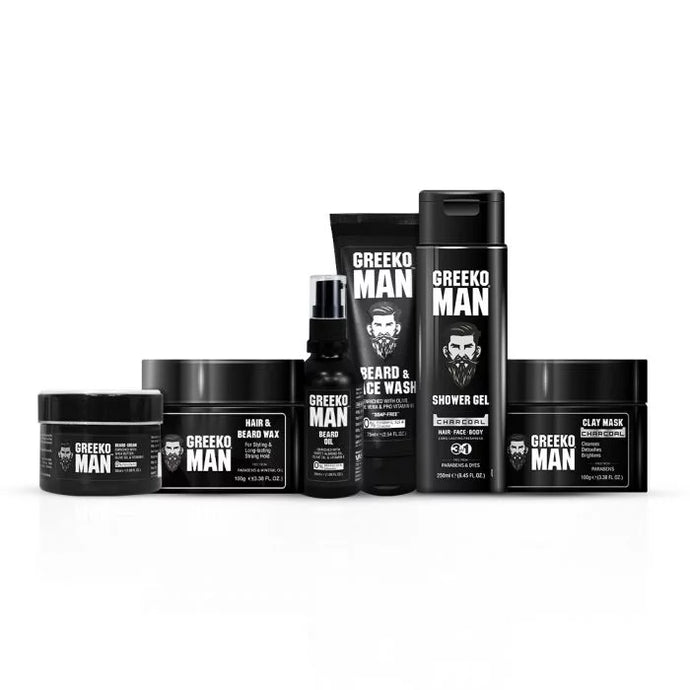 Greeko Man's Complete Grooming Kit With an Ultimate Skincare Routine - Helps You to Cleanse & Hydrate Skin & Beard and Gives a Refreshing Look - VasuStore