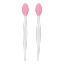 Load image into Gallery viewer, Facial Massager Blackhead Remover Double-Sided Silicone Brush - Deep Facial Cleaning and Exfoliate, Nose Pore Massager - Multi-Purpose 3 in 1 Feature - Pink (Pack of 2) - VasuStore
