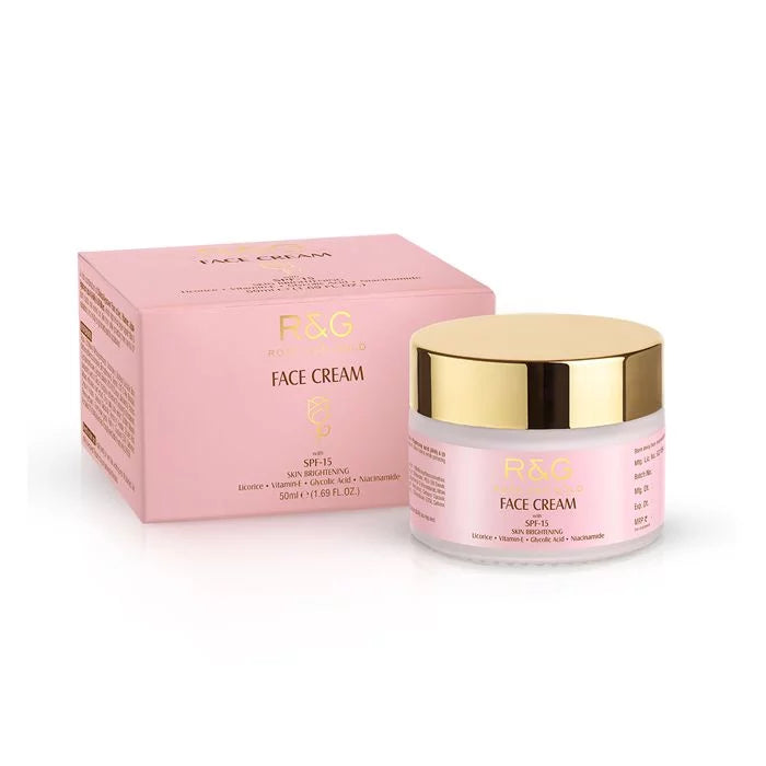 R&G Skin Brightening Face Cream With SPF-15 - Helps Reduce Hyper-Pigmentation, Dark Spots & Protect from harmful UV Radiation, for a Visibly Brighter & Youthful Skin - VasuStore