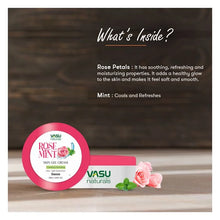 Load image into Gallery viewer, Vasu Naturals Rose &amp; Mint Gel Cream - Enriched with Menthol &amp; ProVitamin B5 - Refreshes &amp; Cooling Skin - Ultra light Moisturizer, Suitable for daily use - Pack of 2 - VasuStore
