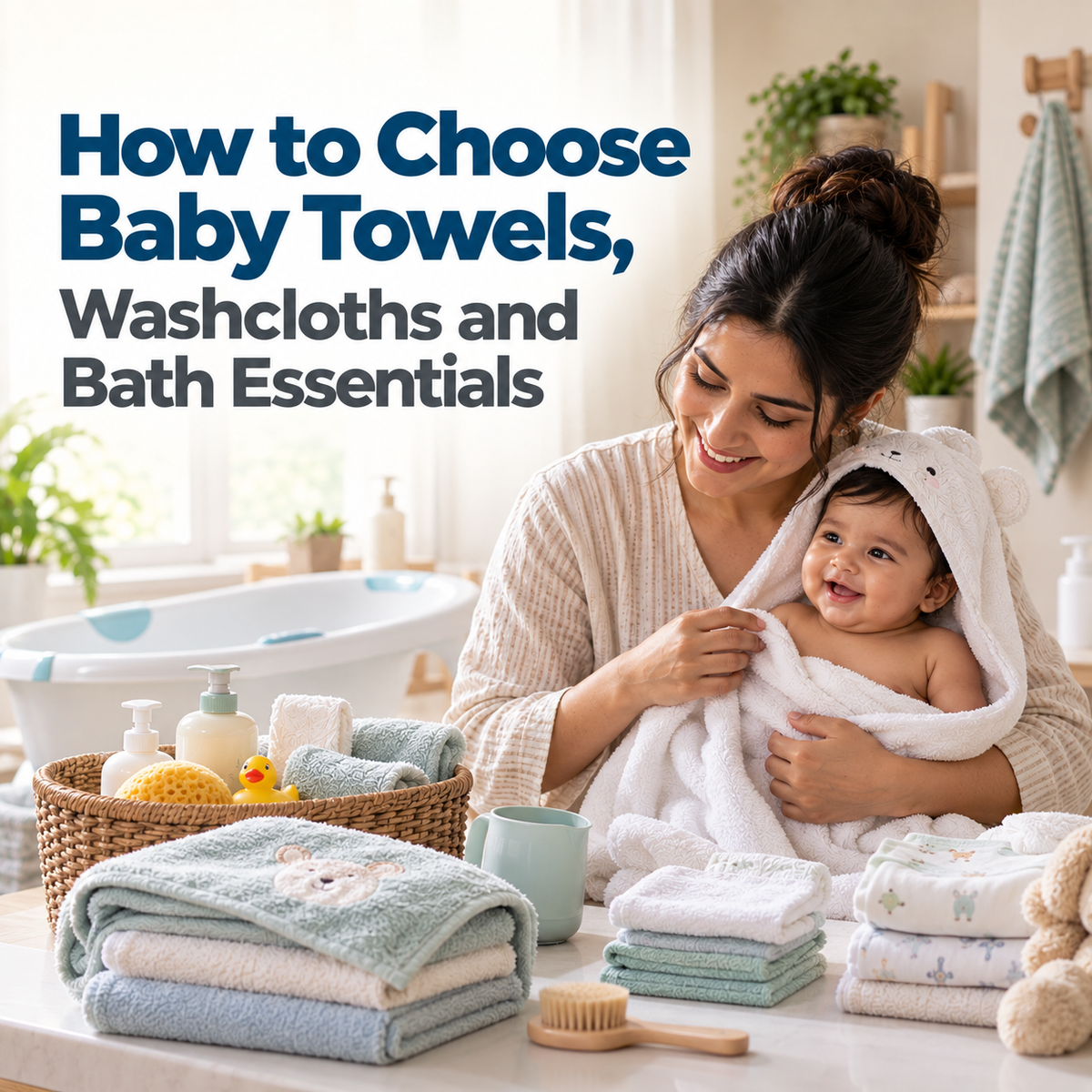 How to Choose Baby Towels, Washcloths and Bath Essentials