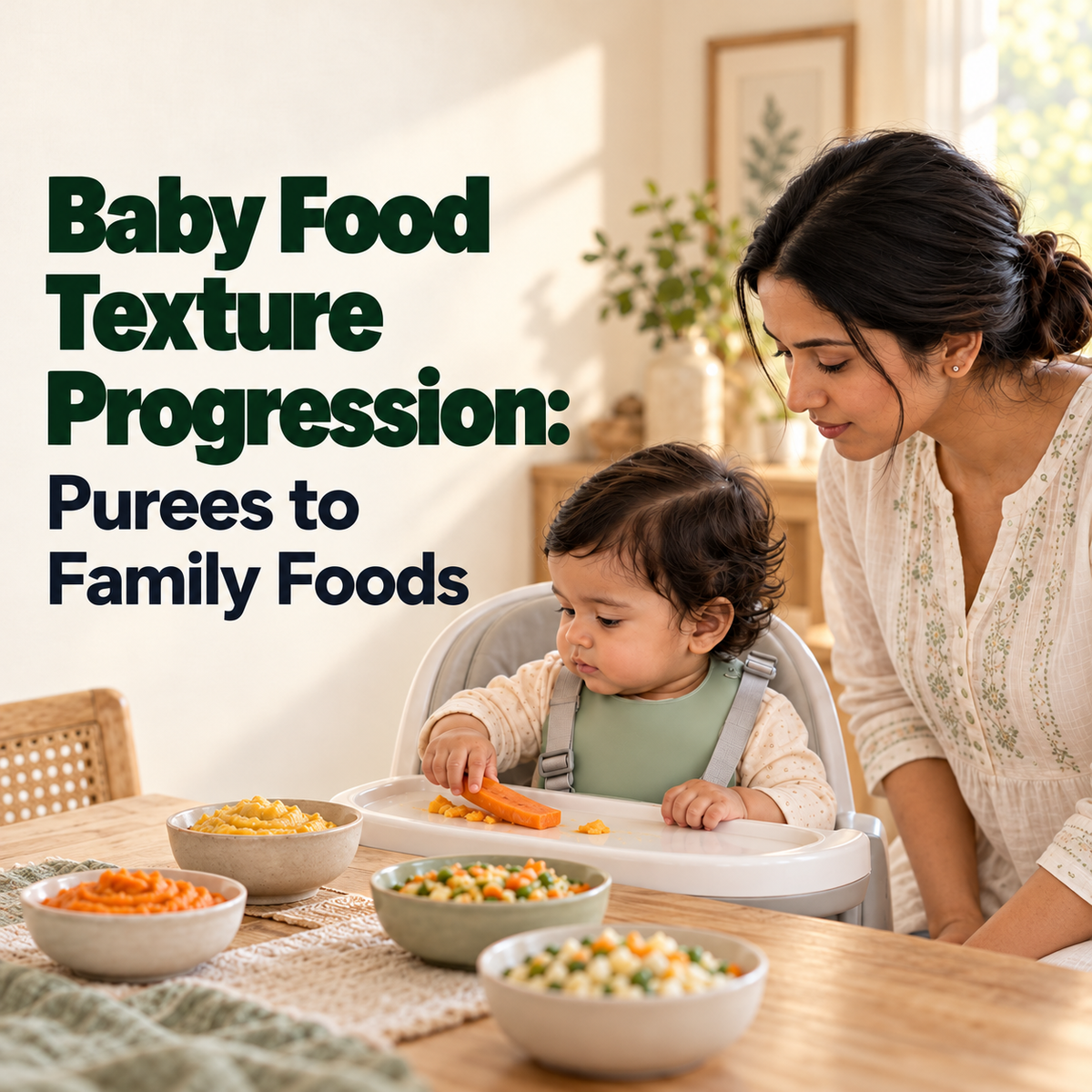 Baby Food Texture Progression: Purees to Family Foods