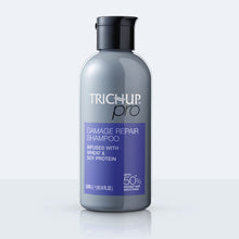 Load image into Gallery viewer, Trichup Pro Damage Repair Shampoo for Dry Frizzy Hair | Instant Dual Action Rebonding &amp; Smoothing | Improves Texture, Volume, Manageability &amp; Shine with Advanced Ingredients | For Men &amp; Women - 300ml
