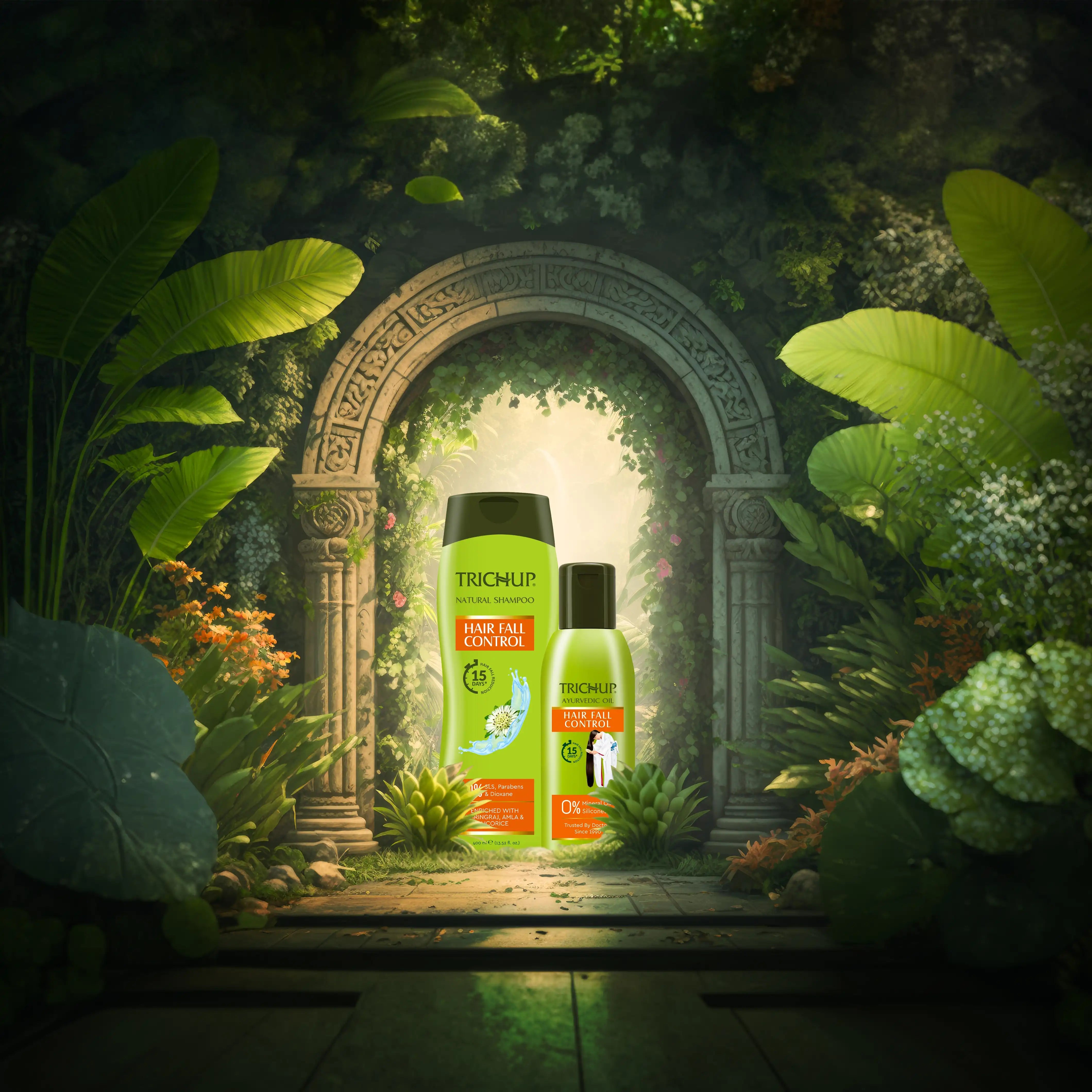 Trichup Hair Fall Control Oil 200ml & Shampoo 400ml