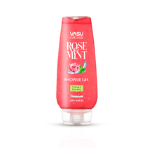 Load image into Gallery viewer, Vasu Naturals Rose &amp; Mint Shower Gel - Enriched with Menthol &amp; Rose - Instantly Soothes &amp; Refreshes - Helps to Leave Skin Soft, smooth &amp; Moisturized
