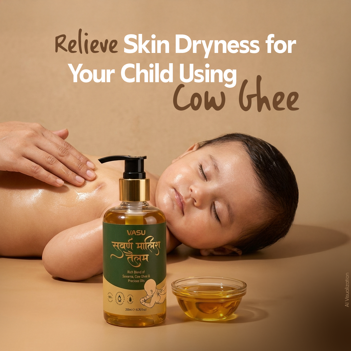 Vasu Swarna Malish Ayurvedic Tailam Baby Massage Oil - 200ml