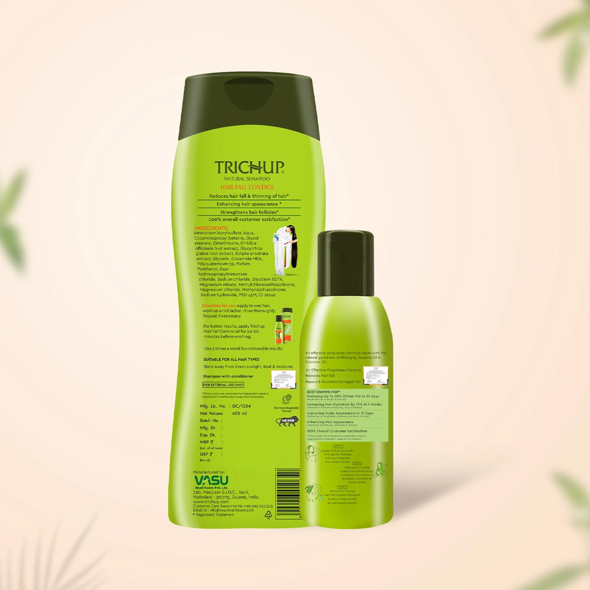 Trichup Hair Fall Control Oil 200ml & Shampoo 400ml