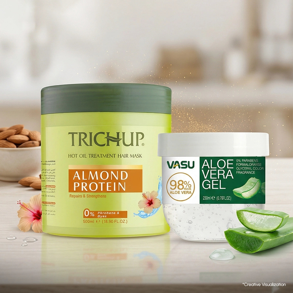 Trichup Almond Protein Hair Mask with Aloe Vera Gel