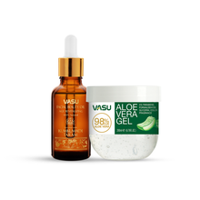 Load image into Gallery viewer, Vasu Facial Beauty Oil with Aloe Vera Gel - Enriched with Kumkumadi Tailam and Aloe Vera - Age Revitalizing - Reduce Hyperpigmentation &amp; Age Spots - Gives Natural Glow to Your Face
