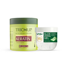 Load image into Gallery viewer, Trichup Keratin Hair Mask with Aloe Vera Gel - Intense Damaged Hair Repair With Keratin - Retains Moisture, Gets Rid of Split Ends - Improves Shine &amp; Manageability of Your Hair
