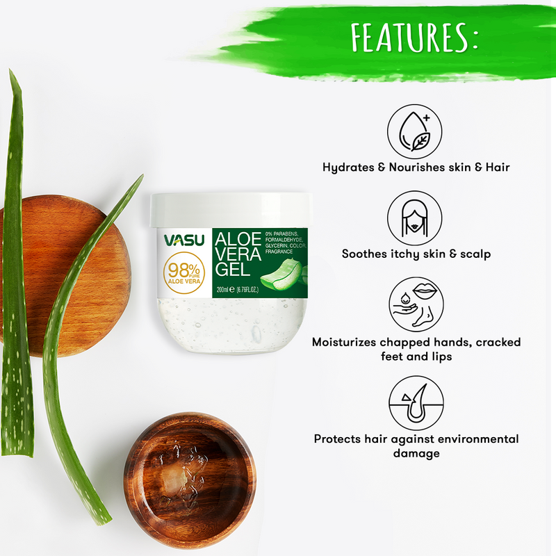Vasu Aloe Vera Gel 200ml – (Pack of 2)