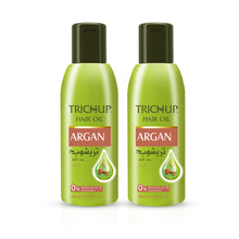 Load image into Gallery viewer, Trichup Argan Hair Oil For Frizziness - Enriched with Moroccan Argan, Coconut &amp; Til Oil - Provides Vital Nutrients, Lubricates Hair Shaft &amp; Helps Retain Moisture - 100ml (Pack of 2)
