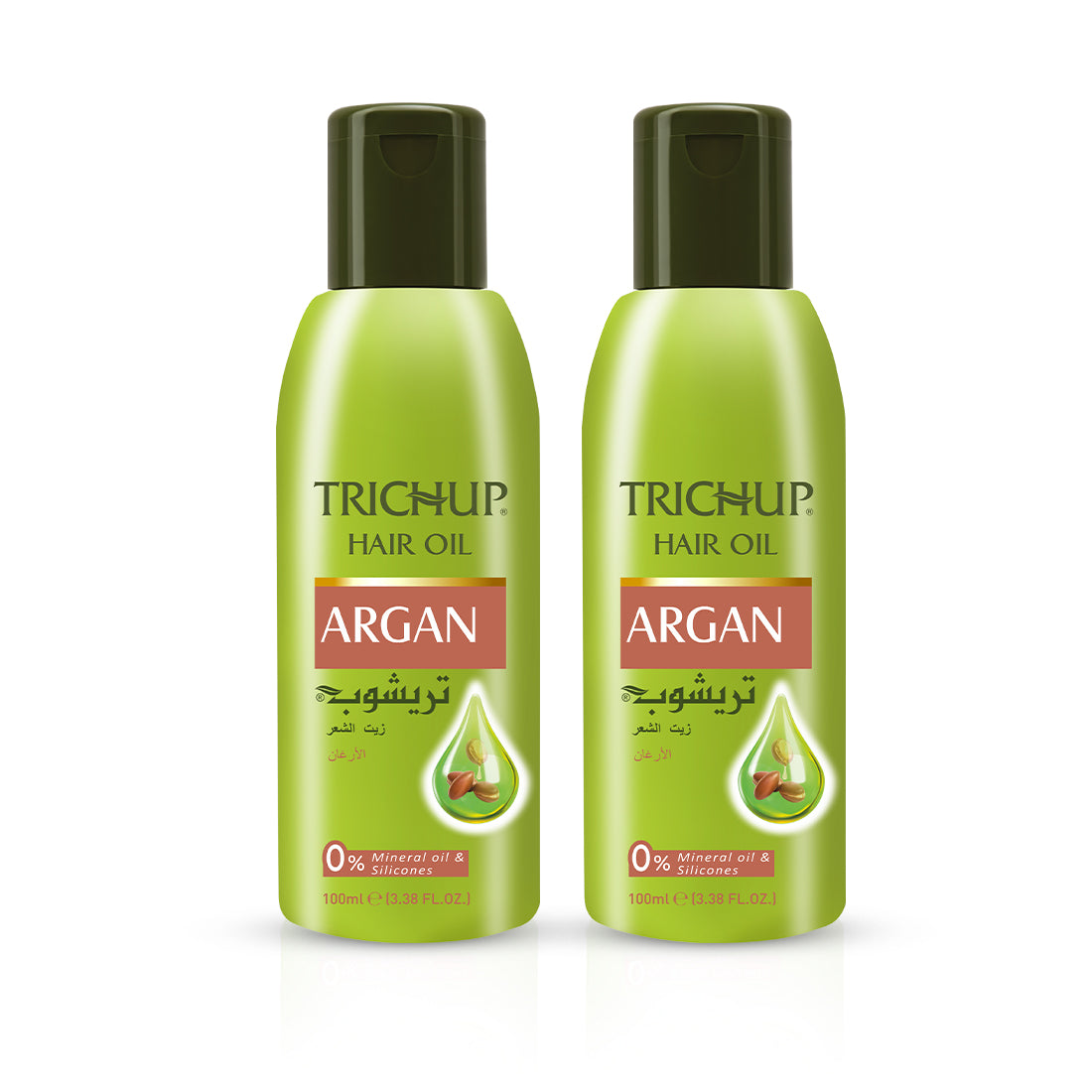 Trichup Argan Hair Oil For Frizziness - Enriched with Moroccan Argan, Coconut & Til Oil - Provides Vital Nutrients, Lubricates Hair Shaft & Helps Retain Moisture - 100ml (Pack of 2)