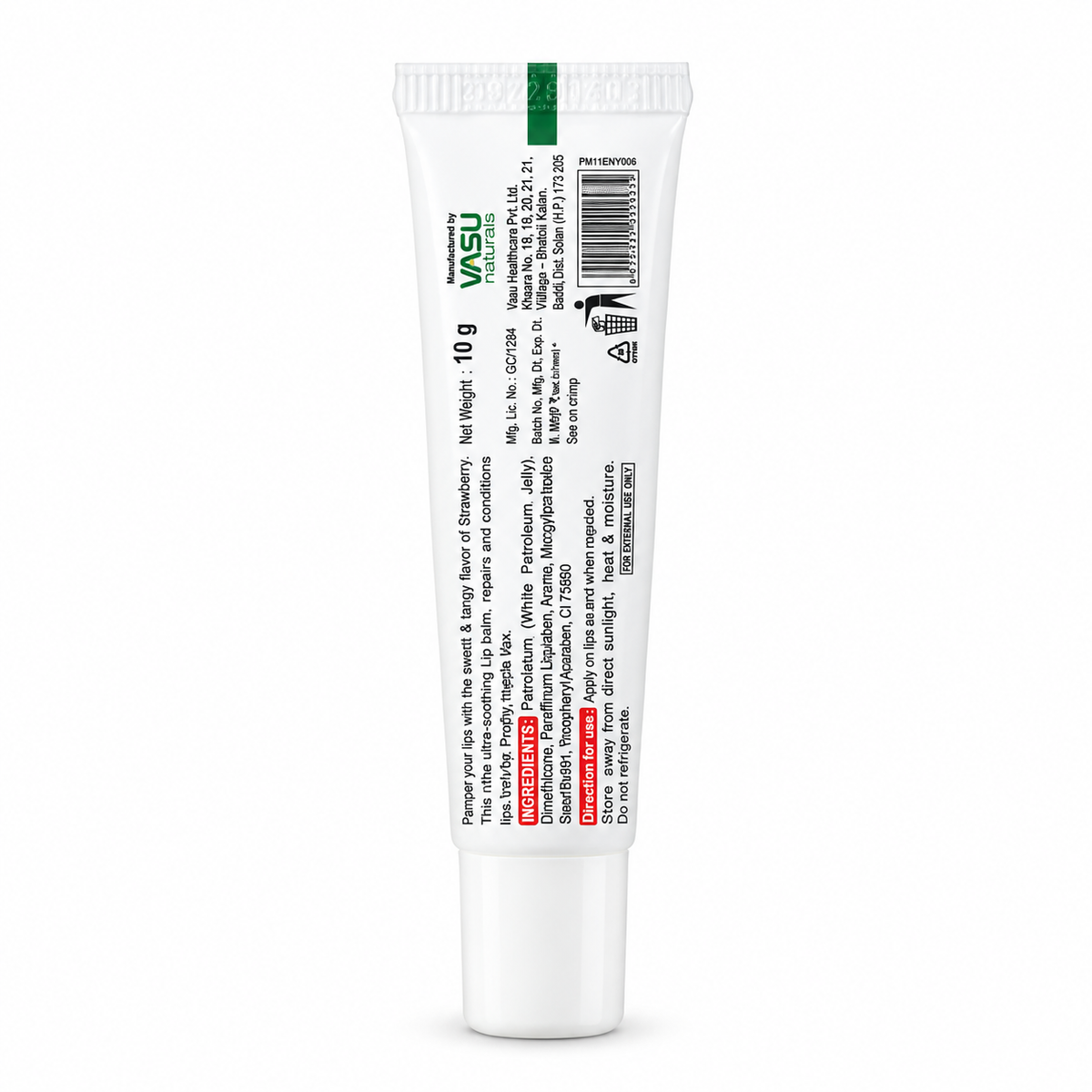 Vasu Naturals Total Moisture Lip Care (Strawberry) 10g