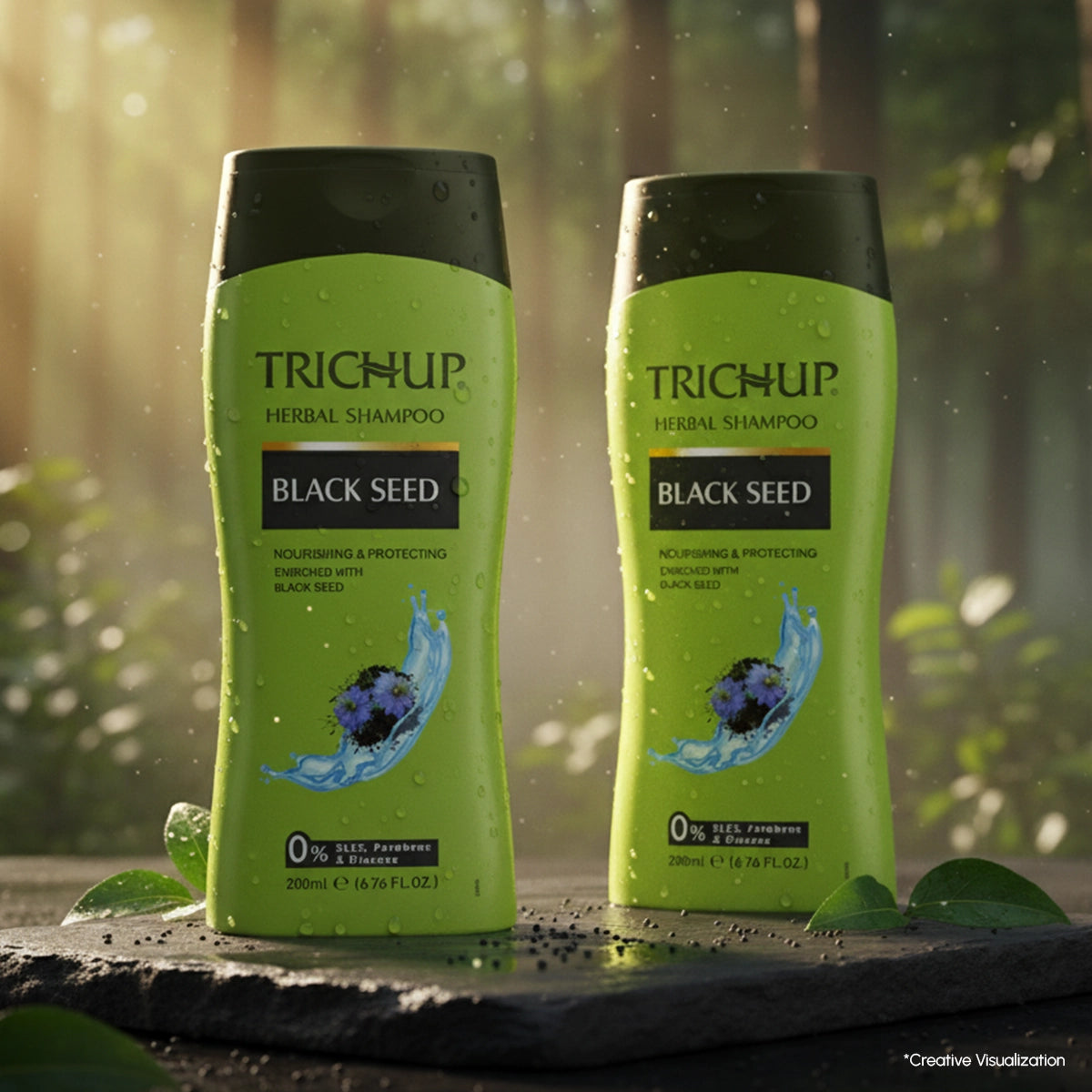 Trichup Black Seed Herbal Shampoo - 200ml (Pack of 2)