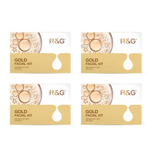 Load image into Gallery viewer, R&amp;G Gold Facial Kit with 24K Gold (Pack of 4 x 40 ml) | for Instant Glow &amp; Radiance | 4 Step Facial with Cleanser, Scrub, Massage Cream &amp; Face Pack
