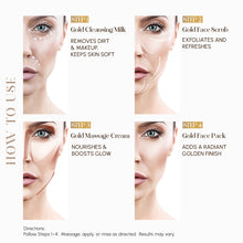 Load image into Gallery viewer, R&amp;G Gold Facial Kit  For Women - Revitalizes Skin with a Golden Glow - Infused with 100% 24K Gold* - 40g
