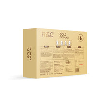 Load image into Gallery viewer, R&amp;G Gold Facial Kit with 24K Gold (Pack of 4 x 40 ml) | for Instant Glow &amp; Radiance | 4 Step Facial with Cleanser, Scrub, Massage Cream &amp; Face Pack
